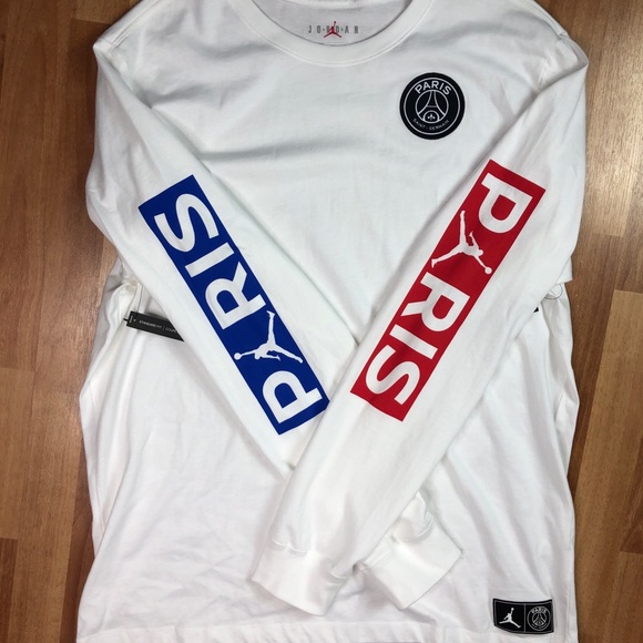 NWT Nike Air Jordan PSG Long Sleeve Mens T-Shirt